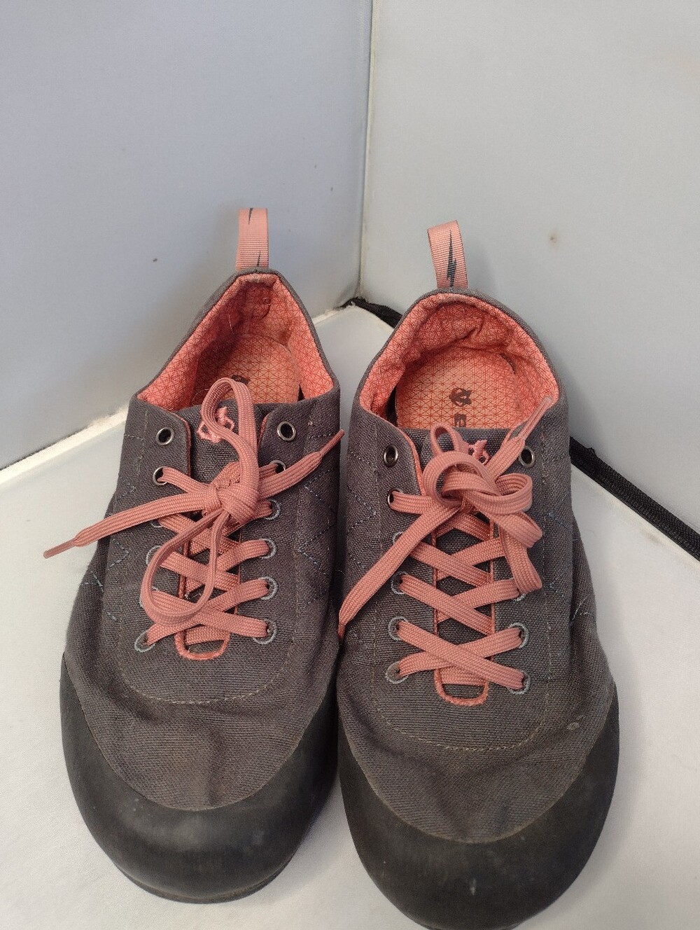 Evolv Cruzer Psyche Canvas Women Climbing Approach Shoes Size 7.5 Gray B7